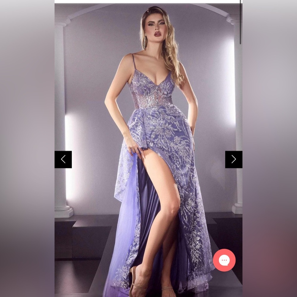 Ladivine Glitter High Slit Dress